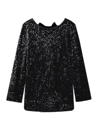 Sparkle Dresses- Sequin Tunic Mini Dress for Fashion Shows- - Pekosa Women Clothing