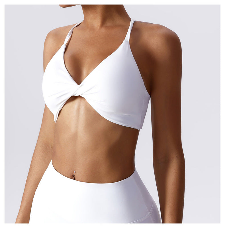 Sporty Bra- Solid Push-up Sporty Bra- White- Pekosa Women Clothing