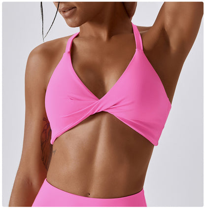 Sporty Bra- Solid Push-up Sporty Bra- Pink- Pekosa Women Clothing