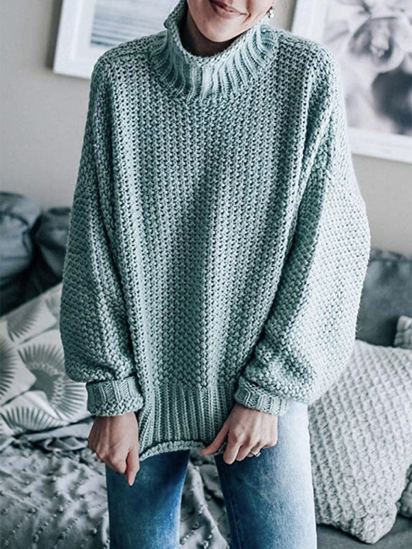 Sweaters- Cold-Proof Turtleneck Oversized Sweater Jumper- - Pekosa Women Clothing