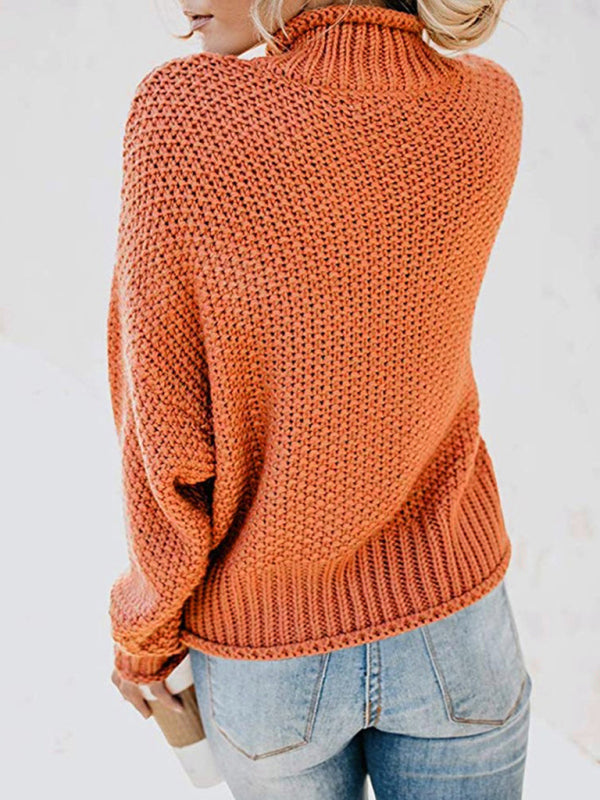 Sweaters- Cold-Proof Turtleneck Oversized Sweater Jumper- - Pekosa Women Clothing