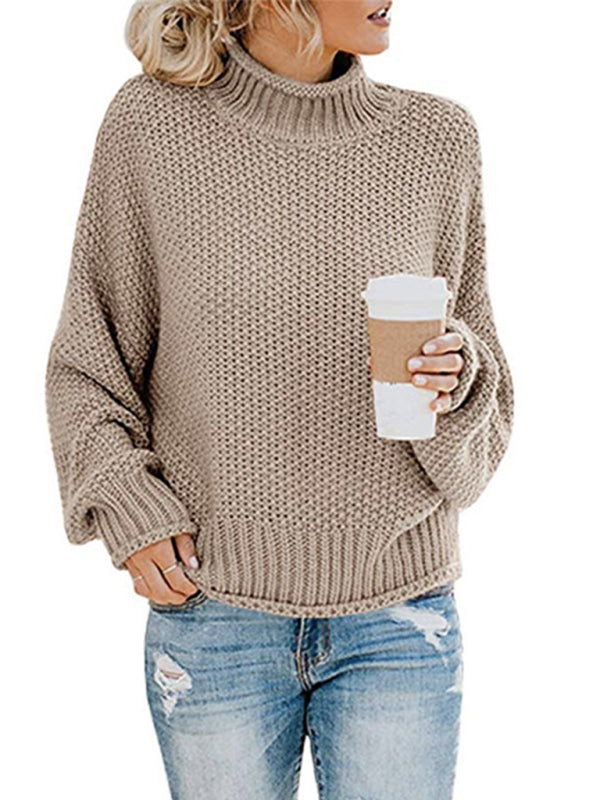 Sweaters- Cold-Proof Turtleneck Oversized Sweater Jumper- - Pekosa Women Clothing