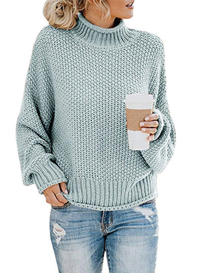 Sweaters- Cold-Proof Turtleneck Oversized Sweater Jumper- - Pekosa Women Clothing