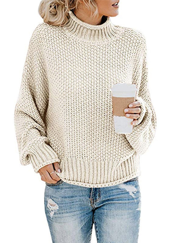 Sweaters- Cold-Proof Turtleneck Oversized Sweater Jumper- - Pekosa Women Clothing