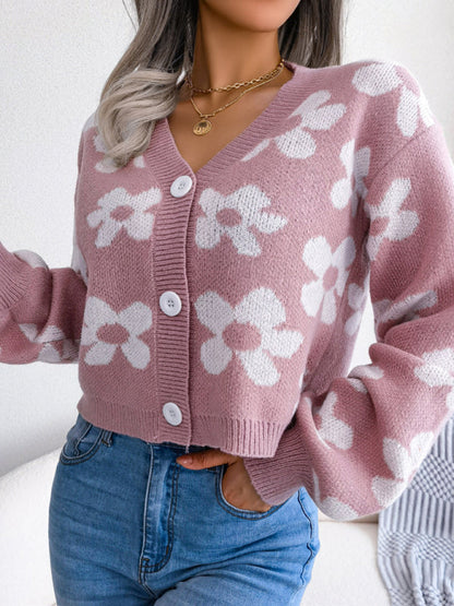 Sweaters- Fall & Winter Cropped Sweater - Knitted Button Down Cardigan- - Pekosa Women Clothing