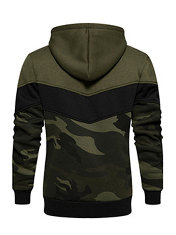 Sweatshirts- Military-Inspired Men's Sport Hooded Sweatshirt | Camouflage Hoodie- - Pekosa Women Clothing