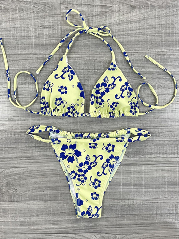 Swimwear- Get Ready to Turn Heads with Our Sexy Full-Body Print 2-Piece Bikini!- - Pekosa Women Clothing