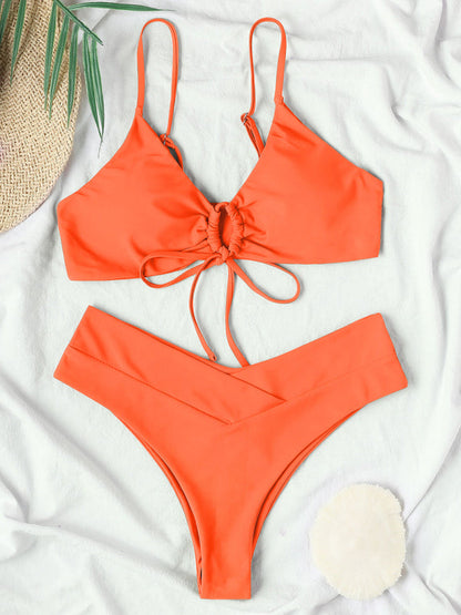 Swimwear- Leisure Bliss: 2 Piece Bikini Set - Stylish Swimwear for Women- - Pekosa Women Clothing