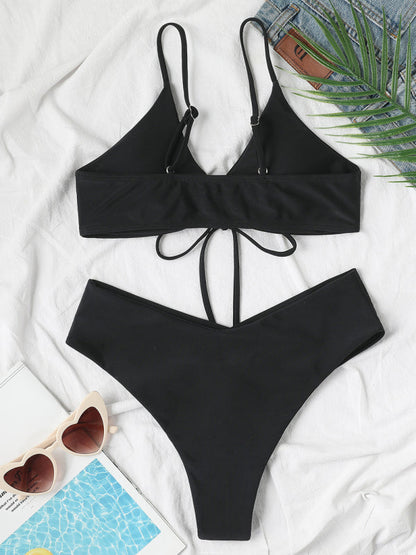 Swimwear- Leisure Bliss: 2 Piece Bikini Set - Stylish Swimwear for Women- - Pekosa Women Clothing