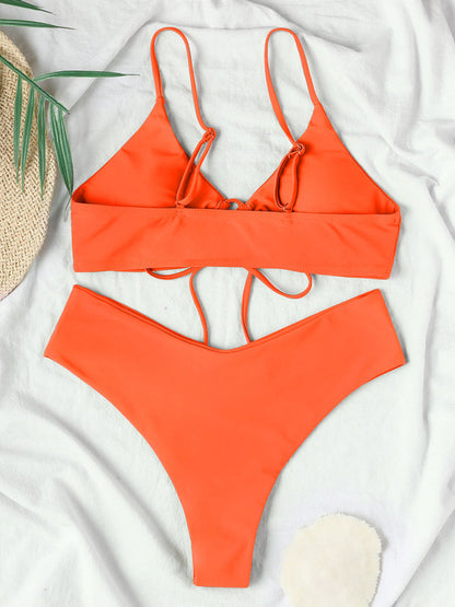 Swimwear- Leisure Bliss: 2 Piece Bikini Set - Stylish Swimwear for Women- - Pekosa Women Clothing