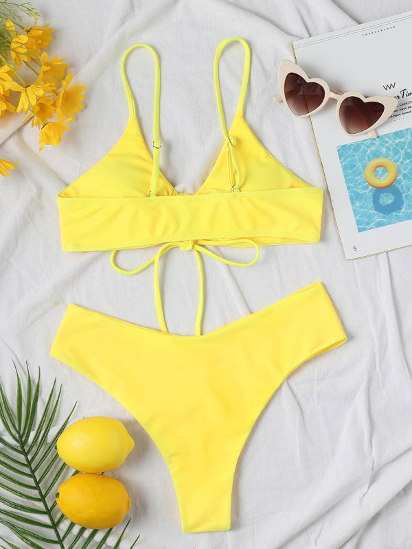 Swimwear- Leisure Bliss: 2 Piece Bikini Set - Stylish Swimwear for Women- - Pekosa Women Clothing