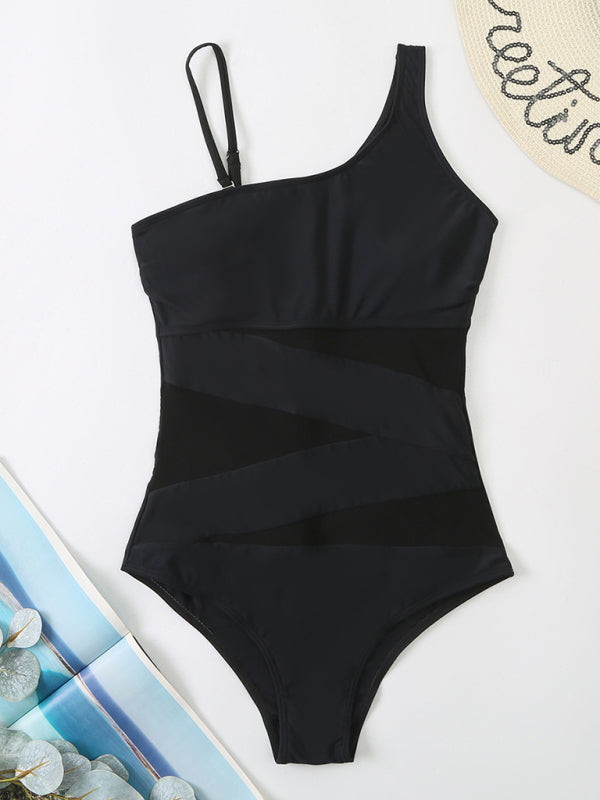 Swimwear- Unleash Your Inner Goddess with our Asymmetrical One Piece Bikini- - Pekosa Women Clothing