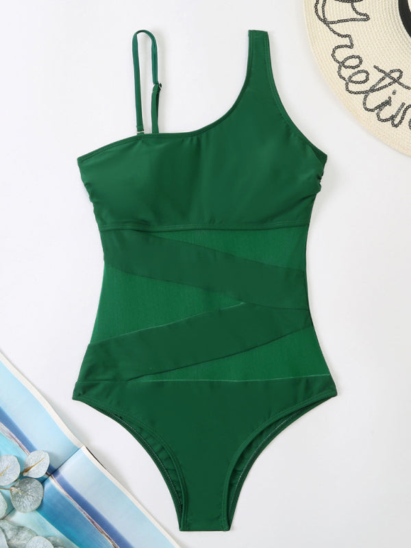 Swimwear- Unleash Your Inner Goddess with our Asymmetrical One Piece Bikini- - Pekosa Women Clothing