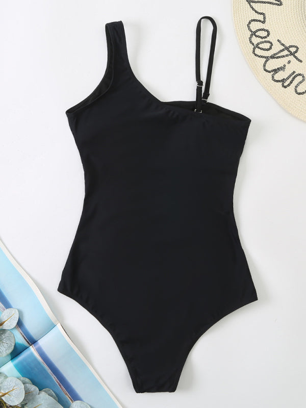 Swimwear- Unleash Your Inner Goddess with our Asymmetrical One Piece Bikini- - Pekosa Women Clothing