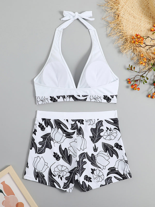 Tankini Set- Tropical Romance: Two Piece Tankini Set for a Dreamy Summer- - Pekosa Women Clothing