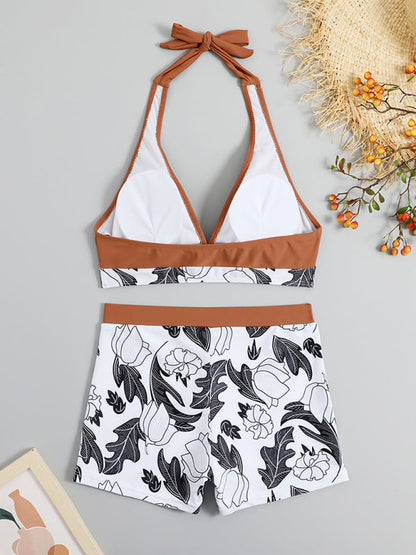 Tankini Set- Tropical Romance: Two Piece Tankini Set for a Dreamy Summer- - Pekosa Women Clothing