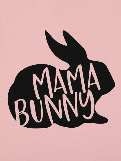 Tees- Easter Holly Week in a Women's Mama Bunny Tee- - Pekosa Women Clothing