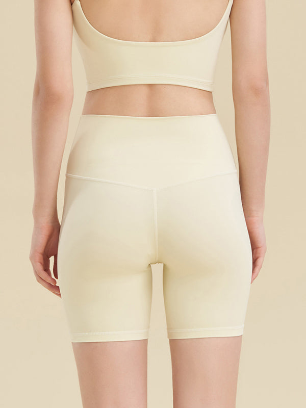 Tight Shorts- Solid Butt Lifting Tight Shorts- - Pekosa Women Clothing