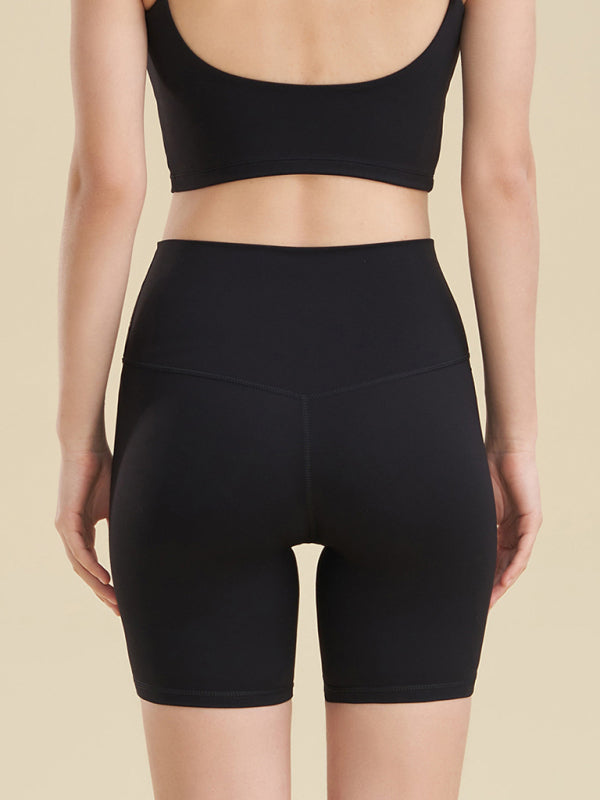 Tight Shorts- Solid Butt Lifting Tight Shorts- - Pekosa Women Clothing