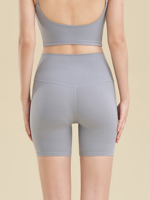 Tight Shorts- Solid Butt Lifting Tight Shorts- - Pekosa Women Clothing