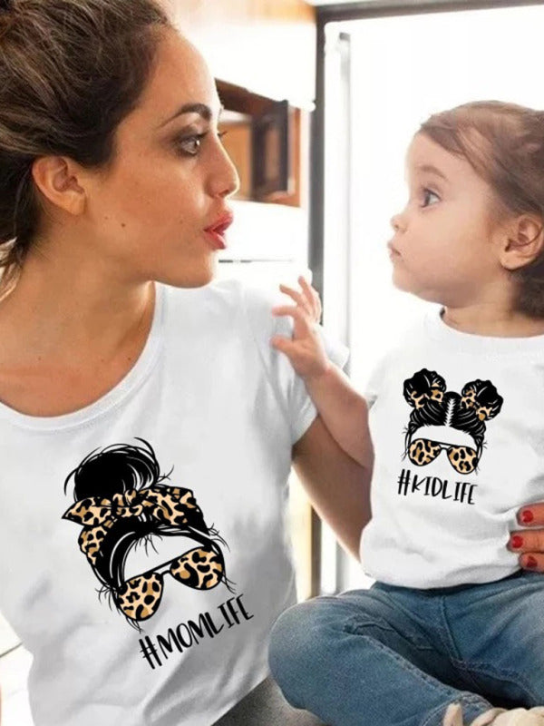 Top- Celebrate Mom in Style with Our Children's Cartoon Print T-Shirt- - Pekosa Women Clothing