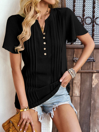 Tops- Feel Confident and Empowered with Our Gorgeous Flare Sleeve Blouse!- - Pekosa Women Clothing