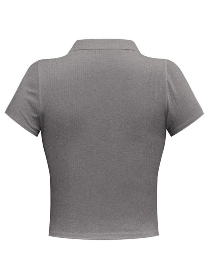 Tops- From Work to Play: Our Women's Collared Polo - Women's V-Neck Top- - Pekosa Women Clothing