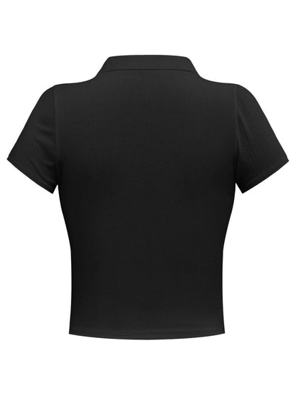 Tops- From Work to Play: Our Women's Collared Polo - Women's V-Neck Top- - Pekosa Women Clothing