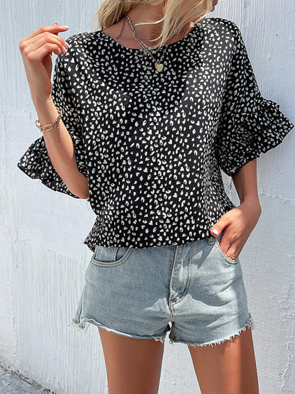 Tops- Wild Grace Leopard Print Blouse - Perfect for Casual or Dressy Occasions- - Pekosa Women Clothing