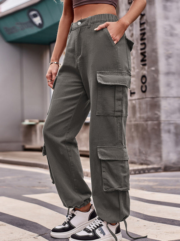 Trousers- Hiking Cargo Pants for Women - Perfect for Outdoor Adventures- Grey- Pekosa Women Clothing