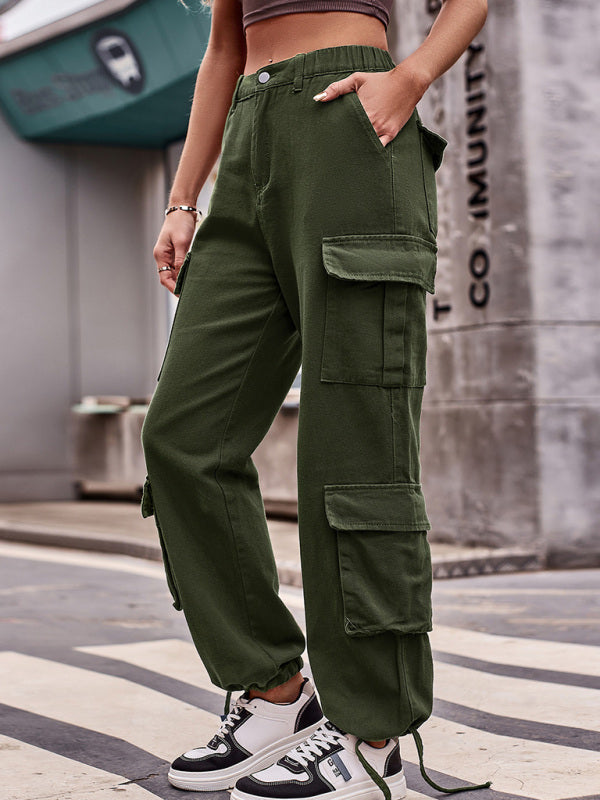 Trousers- Hiking Cargo Pants for Women - Perfect for Outdoor Adventures- Olive green- Pekosa Women Clothing