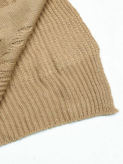 Vest- Solid Cable Knit Short Sleeve Vest Sweater- - Pekosa Women Clothing