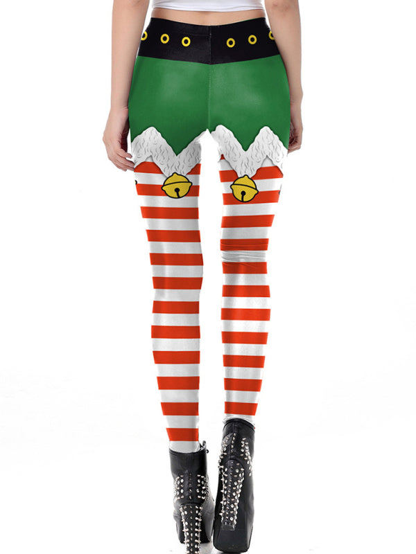 Xmas Leggings- The Grinch Stole My Heart: Digital Print Tight Pants for the Holidays- - Pekosa Women Clothing