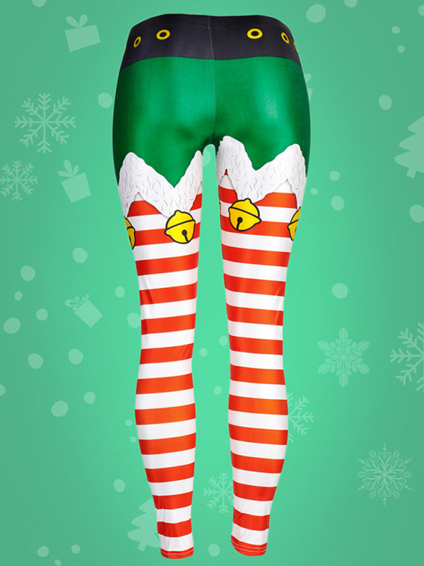 Xmas Leggings- The Grinch Stole My Heart: Digital Print Tight Pants for the Holidays- - Pekosa Women Clothing