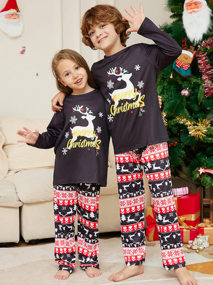 Xmas Pajamas- Family Matching Pajama Sets with Reindeer Elk for Thanksgiving & Christmas- - Pekosa Women Clothing