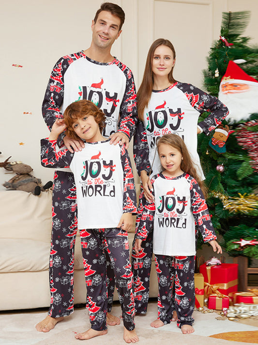 Xmas Pajamas- Family Matching Pajama Sets with Santa Claus for Thanksgiving & Christmas- Black- Pekosa Women Clothing