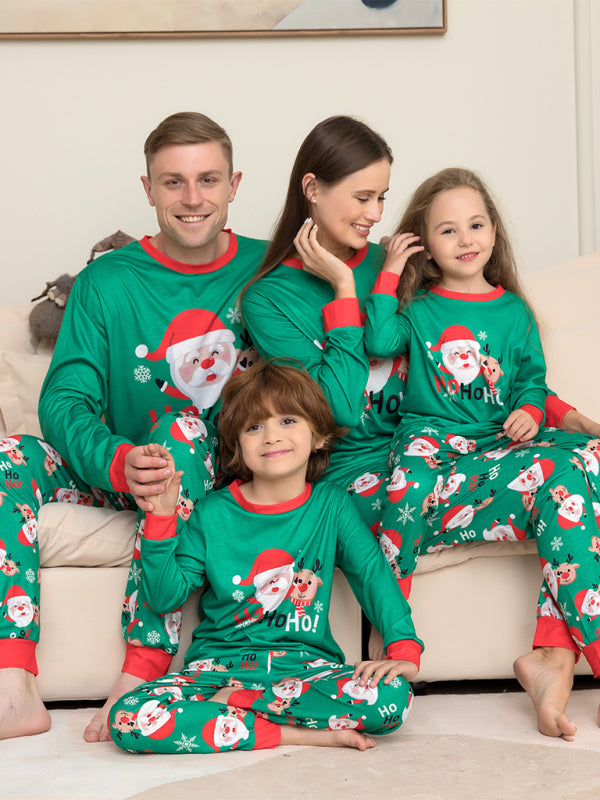 Xmas Pajamas- Family Matching Santa Claus HO HO HO! Pajamas for Thanksgiving- - Pekosa Women Clothing