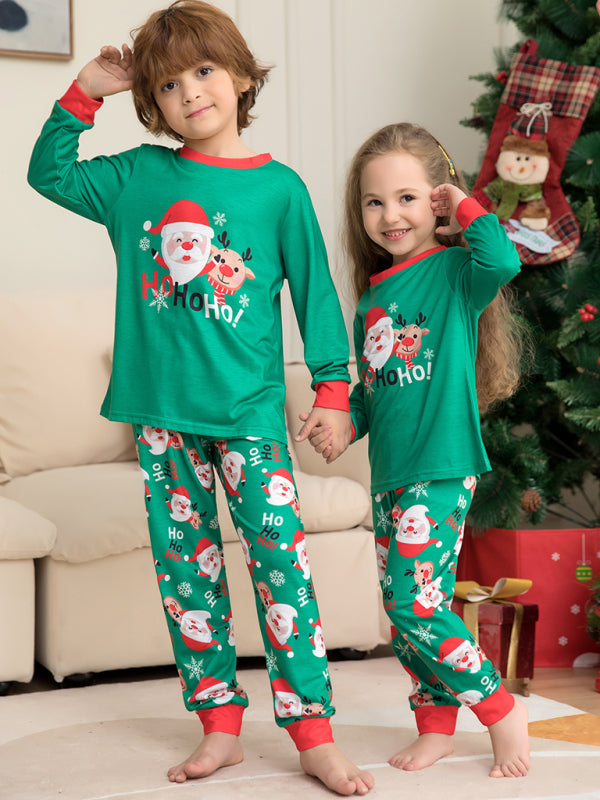 Xmas Pajamas- Family Matching Santa Claus HO HO HO! Pajamas for Thanksgiving- - Pekosa Women Clothing