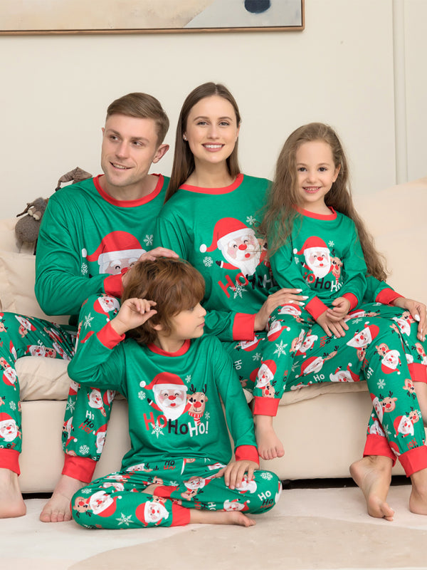 Xmas Pajamas- Family Matching Santa Claus HO HO HO! Pajamas for Thanksgiving- - Pekosa Women Clothing