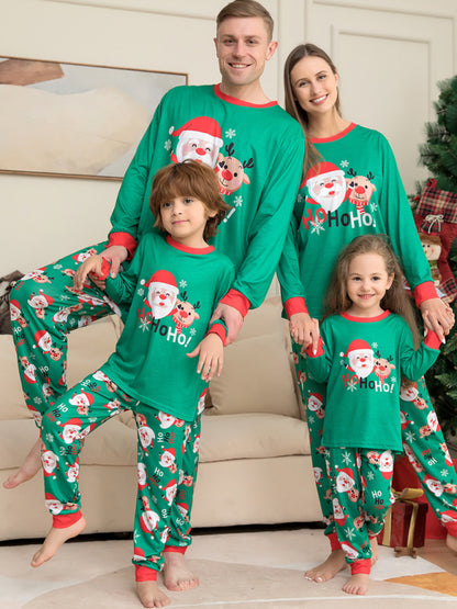 Xmas Pajamas- Family Matching Santa Claus HO HO HO! Pajamas for Thanksgiving- - Pekosa Women Clothing