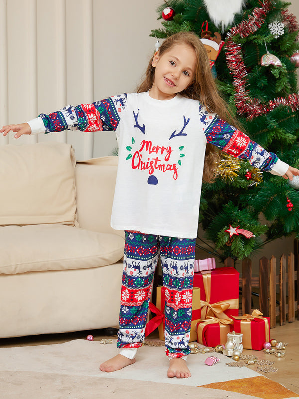 Xmas Pajamas- Festive Family Fun: Matching Oh Dear Reindeer Pajamas for Thanksgiving & Christmas- - Pekosa Women Clothing