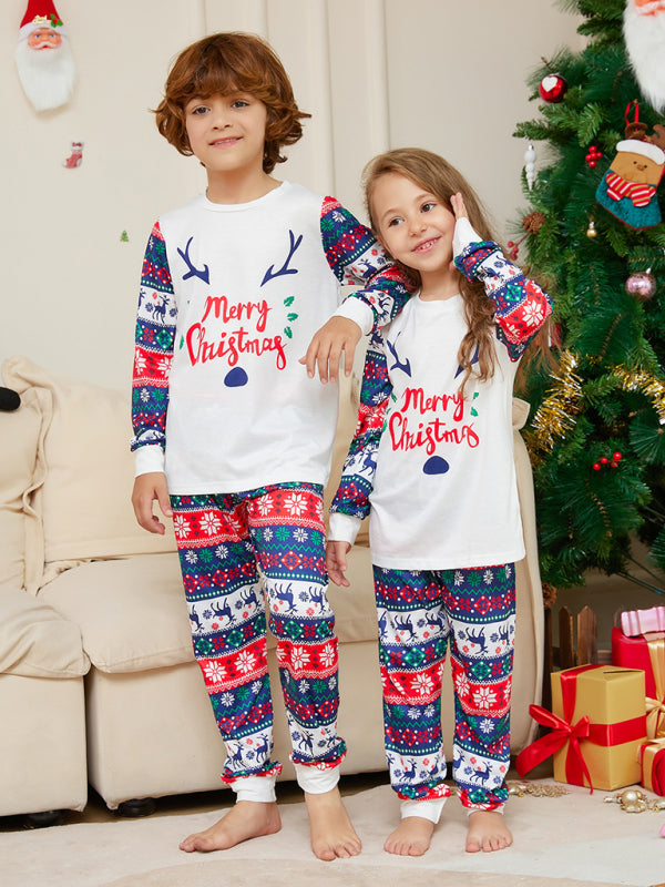 Xmas Pajamas- Festive Family Fun: Matching Oh Dear Reindeer Pajamas for Thanksgiving & Christmas- - Pekosa Women Clothing