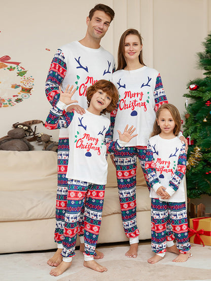 Xmas Pajamas- Festive Family Fun: Matching Oh Dear Reindeer Pajamas for Thanksgiving & Christmas- - Pekosa Women Clothing