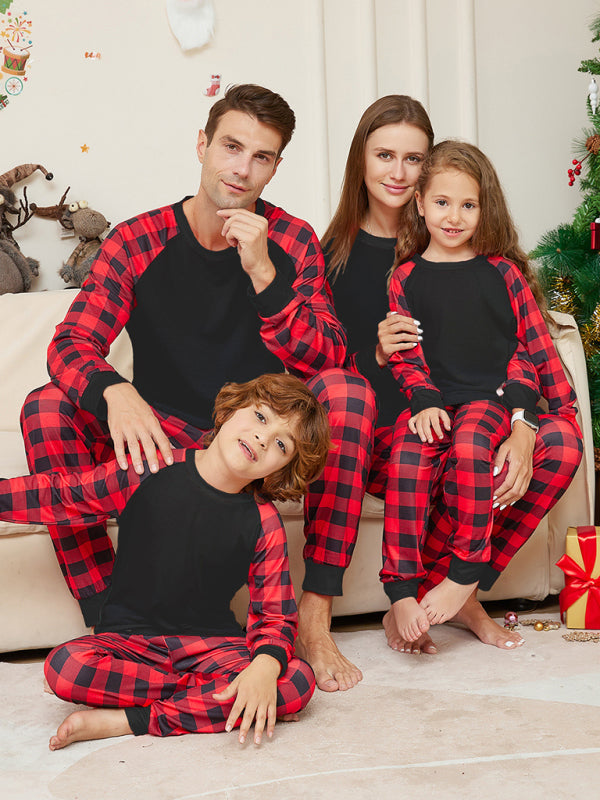 Xmas Pajamas- Matching Family Lounge Set - Cotton Plaid Pajamas for Thanksgiving & Xmas- - Pekosa Women Clothing