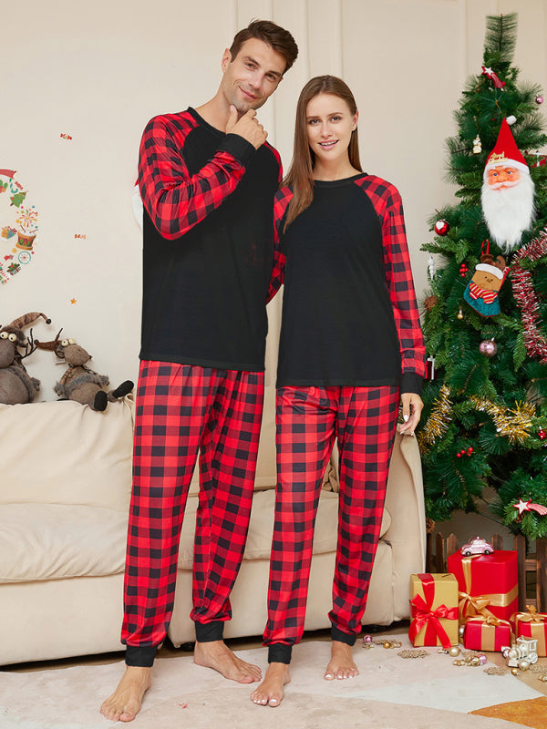 Xmas Pajamas- Matching Family Lounge Set - Cotton Plaid Pajamas for Thanksgiving & Xmas- - Pekosa Women Clothing