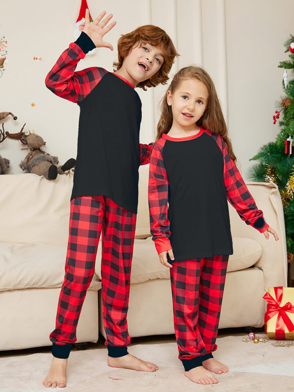 Xmas Pajamas- Matching Family Lounge Set - Cotton Plaid Pajamas for Thanksgiving & Xmas- - Pekosa Women Clothing
