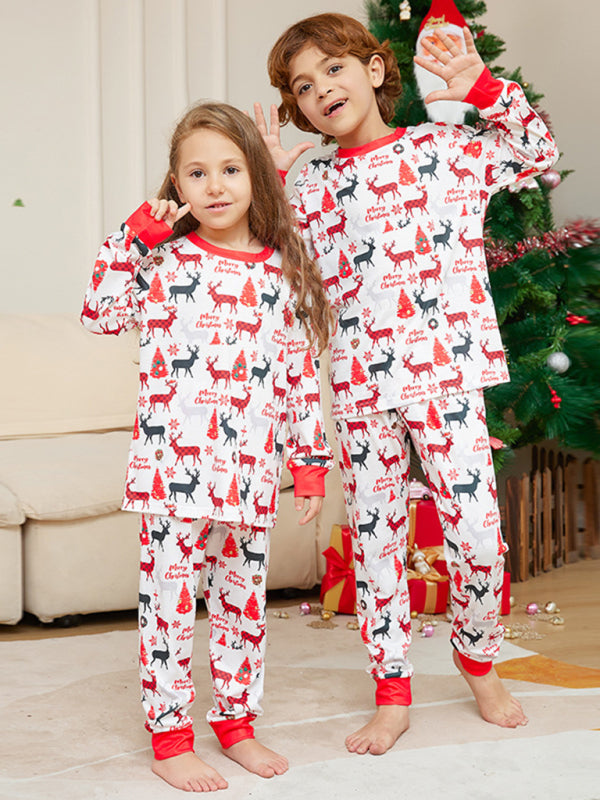 Xmas Pajamas- Thanksgiving & Christmas Joy: Family Matching Reindeer Pajama Set- - Pekosa Women Clothing