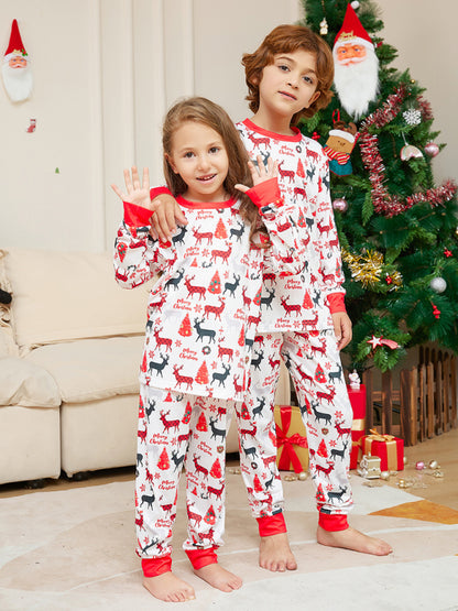 Xmas Pajamas- Thanksgiving & Christmas Joy: Family Matching Reindeer Pajama Set- - Pekosa Women Clothing