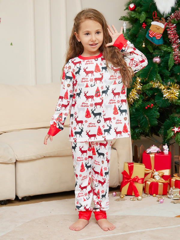 Xmas Pajamas- Thanksgiving & Christmas Joy: Family Matching Reindeer Pajama Set- - Pekosa Women Clothing