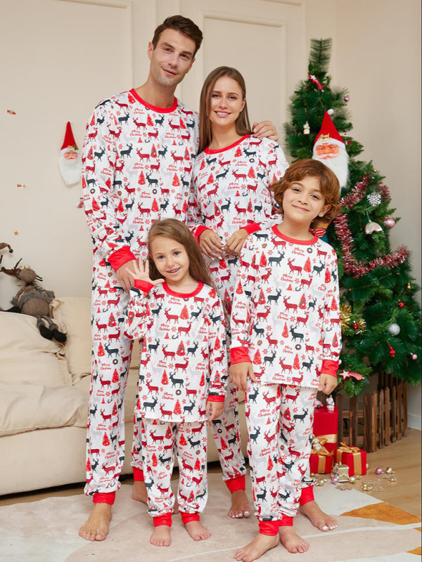 Xmas Pajamas- Thanksgiving & Christmas Joy: Family Matching Reindeer Pajama Set- - Pekosa Women Clothing